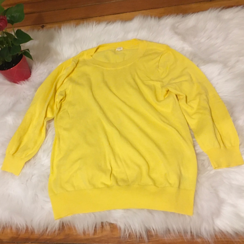 J Crew Yellow Sweater
